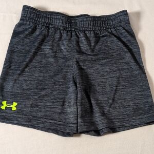 Under Armour Toddler Gray Shorts with Neon Logo